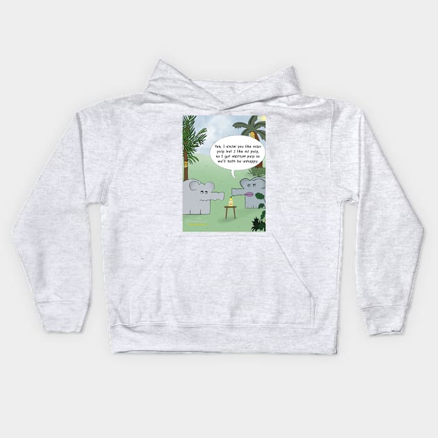 Orange Juice Issues Kids Hoodie by Enormously Funny Cartoons